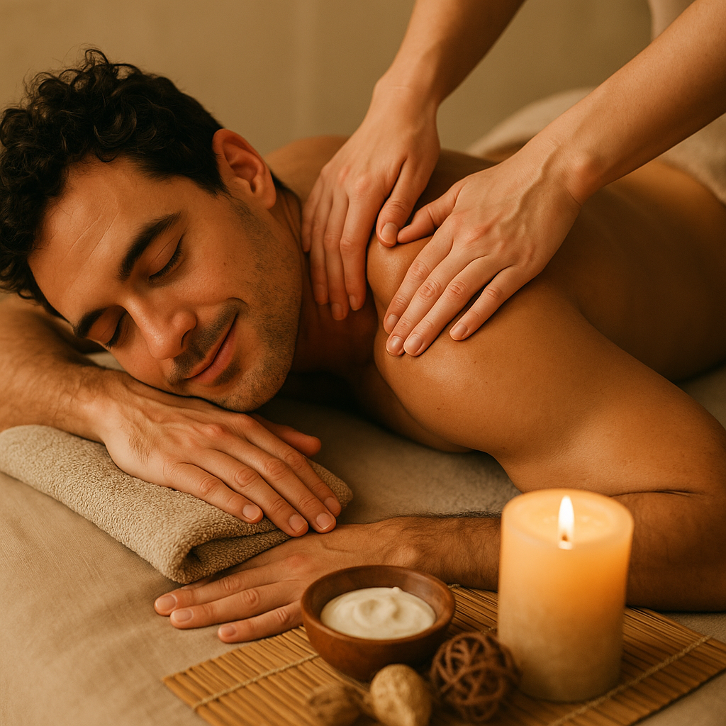 Entspannungsmassage bei Yan Massage in Singen – wohltuende Massage mit Kerzenlicht und warmem Ambiente.