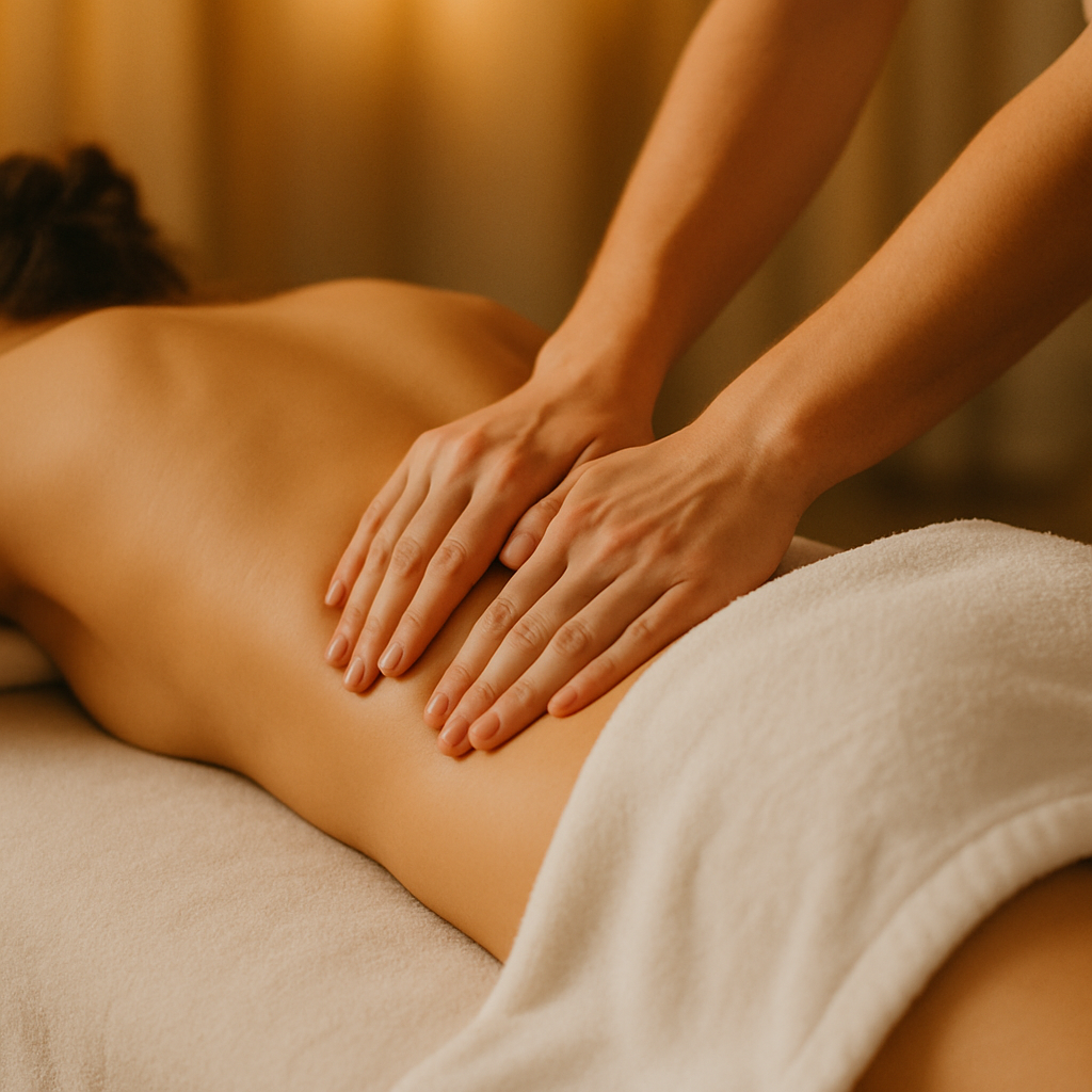 Traditionelle Ganzkörpermassage in wohliger Atmosphäre im Yan Massage Wohlfühltempel in Singen.