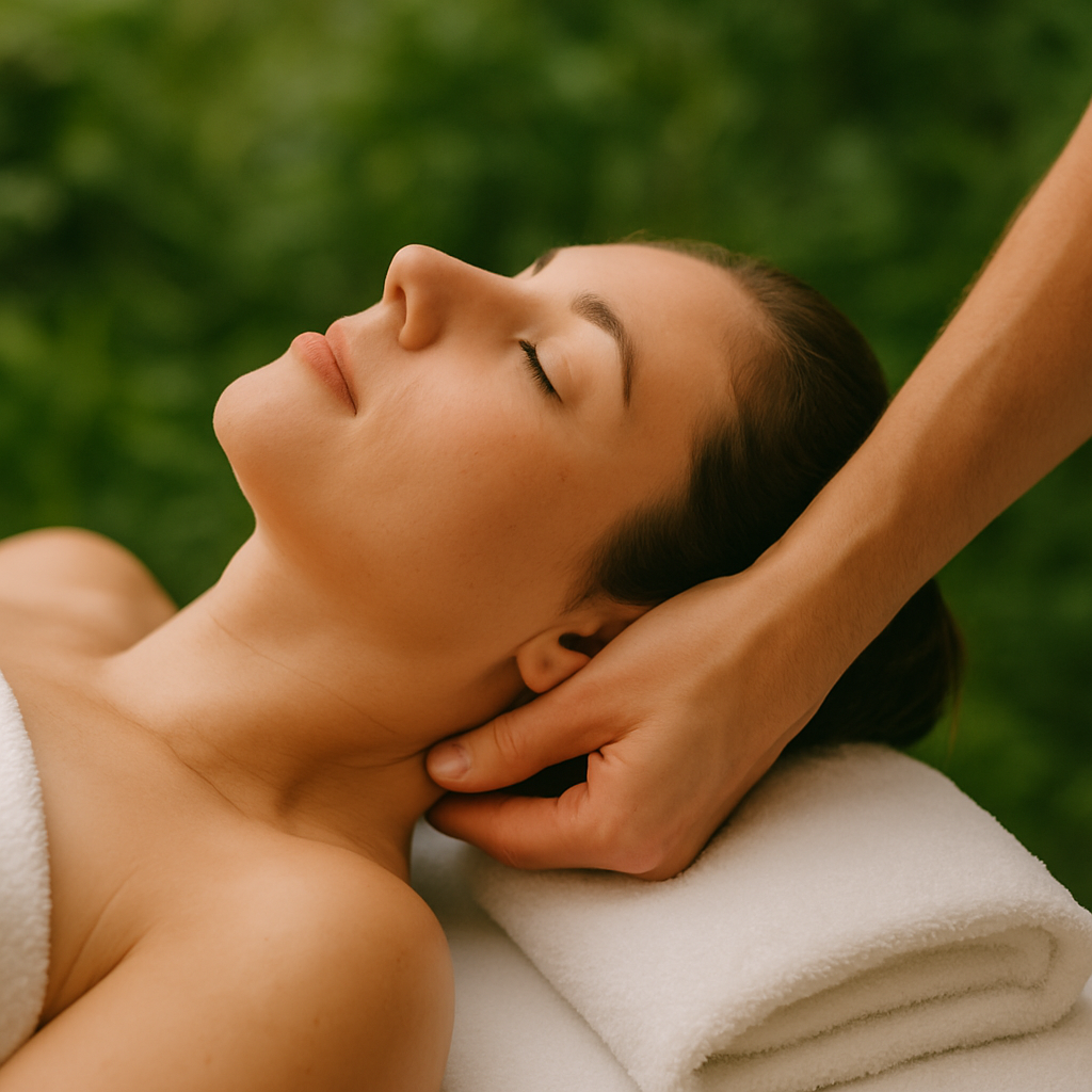 Kopf-, Schulter- und Nackenmassage bei Yan Massage in Singen – wohltuende Entspannung gegen Stress und Verspannungen.